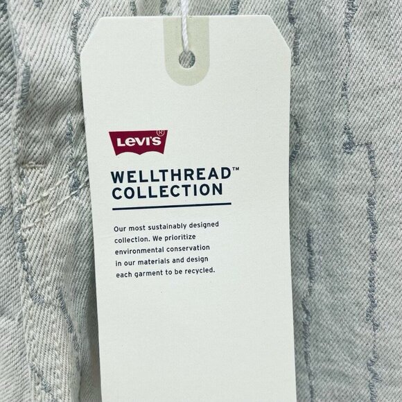 LEVI'S WELLTHREAD® '70S Jeans 27x31 Women's High Rise Straight Leg Beige NEW - Picture 6 of 13